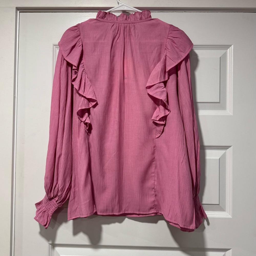 Entro Pink Ruffle Blouse - Picture 5 of 9